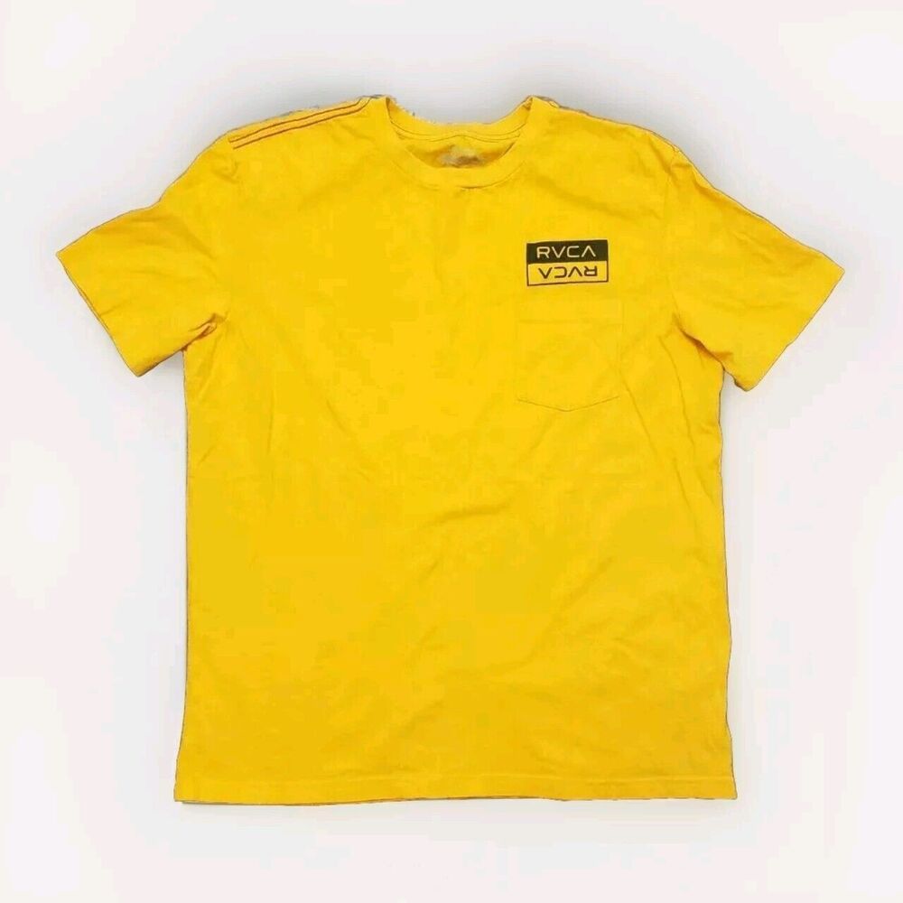 Rvca Men's Shirt Yellow/Gold Large